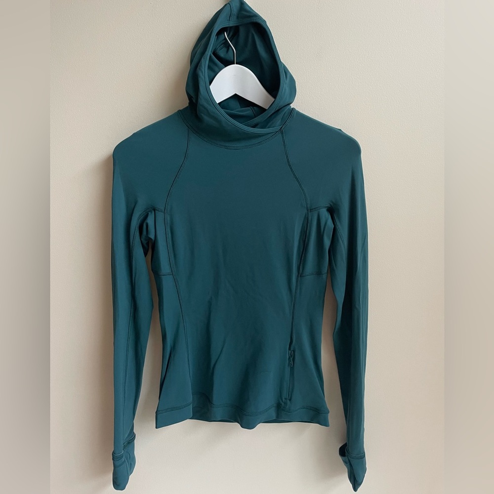 Lululemon Its Rulu Run Long Sleeve Hoodie GREEN JASPER Excellent Condition!🍋